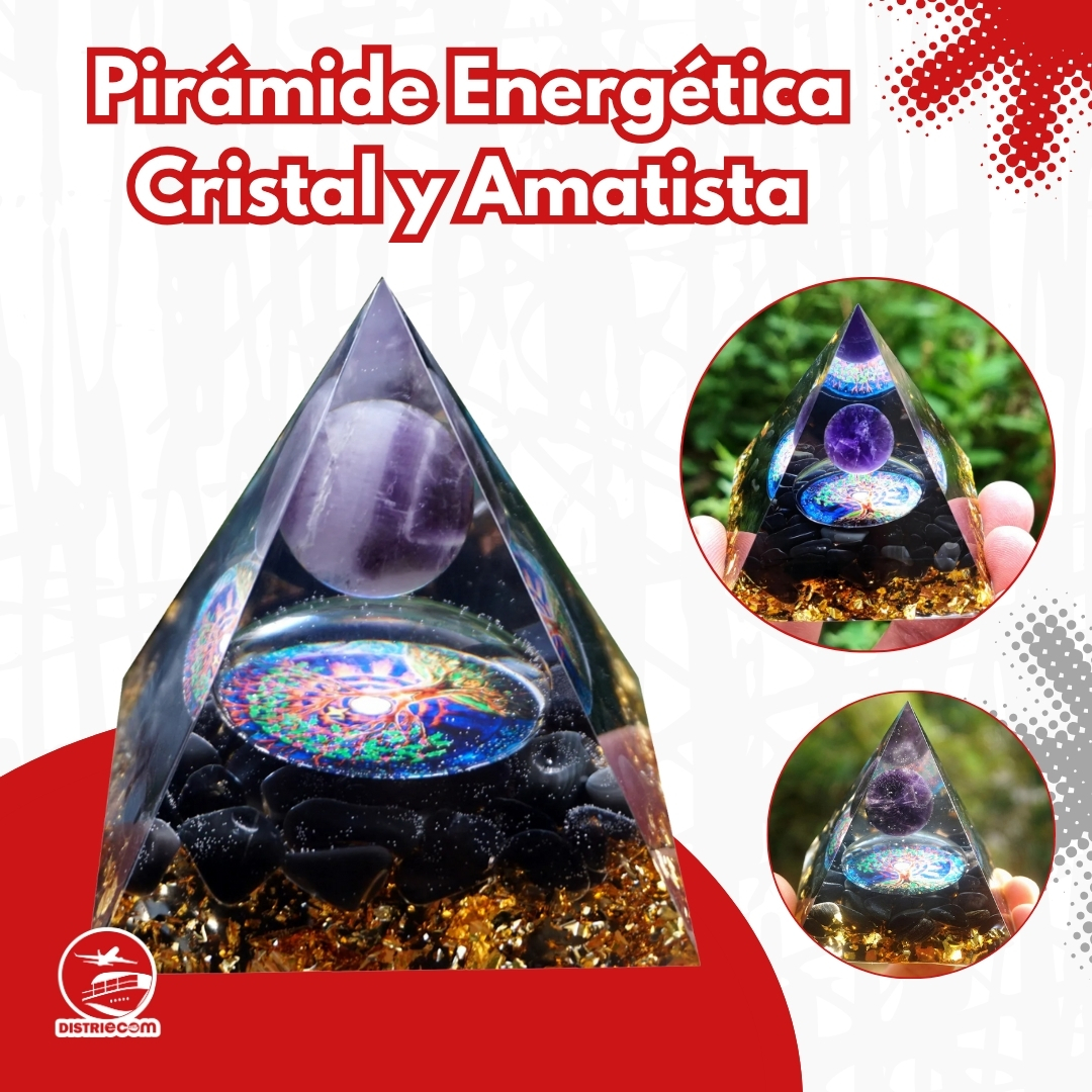 Miniatura 2 de PIRÁMIDE ENERGÉTICA CRISTAL Y AMATISTA